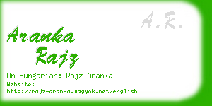 aranka rajz business card